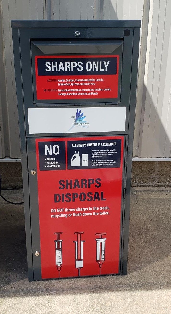 sharps box front