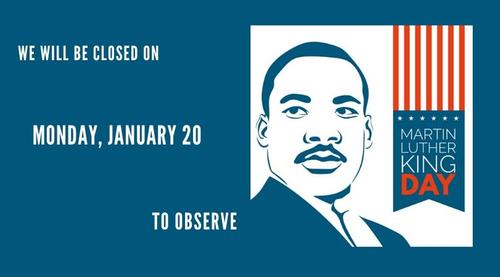 Office Closed - Martin Luther King, Jr. Day