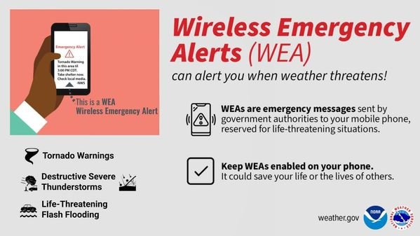 Wireless Emergency Alerts (WEA's)